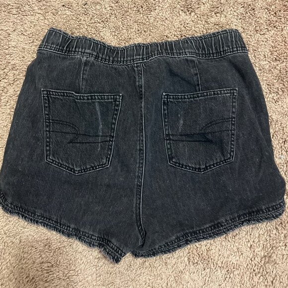 American Eagle High Waisted Mom Jean‎ Shorts Black Size 00 - Picture 3 of 6